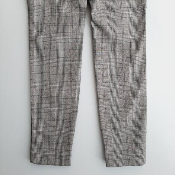 CAMBER & GRACE Ankle Legging Slim Leg Pull-on Stretch Grey Plaid Pants Sz S - Picture 9 of 12